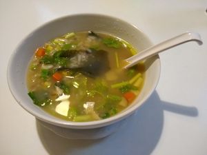 Rice soup at Loving Hut - Saraburi in Sara Buri