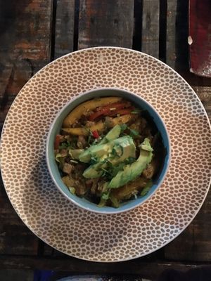 veggie volcano at Puerto Pirata in Puerto Viejo De Talamanca