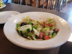 Side salad. The veggies are all so fresh. at The House of Pita in Murphys