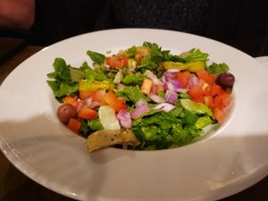 Large Greek Salad without feta at The House of Pita in Murphys