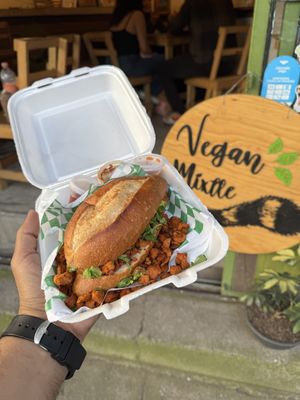 Torta de chorizo veganoo  at Vegan Mixtle  in Mexico City