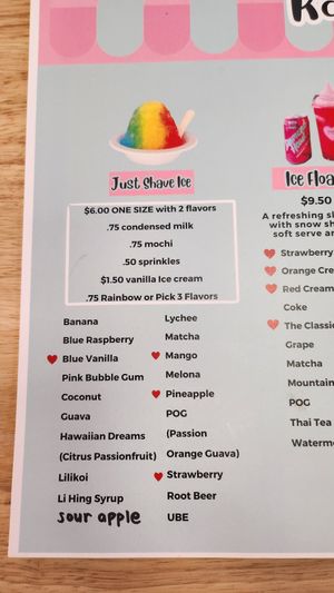 Shave ice at Kawaii Ice Wave (Hawaii Kai) in Honolulu