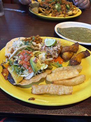 Sampler platter   at La Rumba Restaurant Latino in Asheville