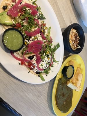 avocado tacos💚  at La Rumba Restaurant Latino in Asheville