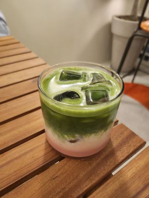 strawberry matcha! at Sluggish   in Salmiya