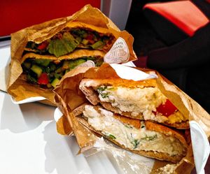 Pita Foul + Pita Gibna at Abu Amr Koshari  in Amsterdam