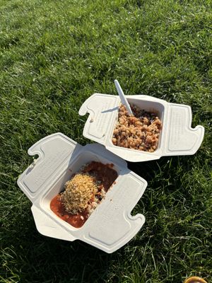 mixed and pre mixed  at Abu Amr Koshari  in Amsterdam