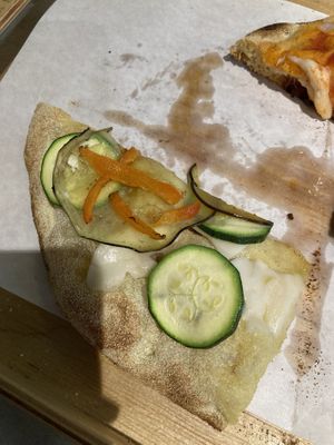 Vegan vegetable pinsa   at Orto Urbano in Milan