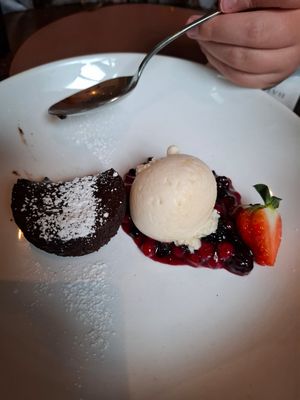 Choccy desert ! at The Brasserie at Ballygarry Estate Hotel and Spa in Tralee