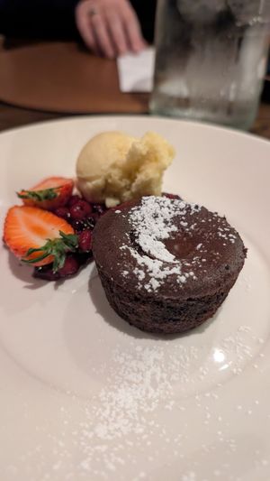 Chocolate pudding at The Brasserie at Ballygarry Estate Hotel and Spa in Tralee