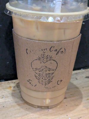 The mocha latte is fantastic - hint of cinnamon at Corazon Cafe  in San Luis Obispo