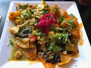 Chilaquiles (vegan) at Corazon Cafe  in San Luis Obispo
