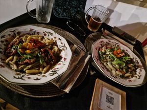 Cavatelli Diavola und Cavatelli Capomonti at Pizzeria Napoli in Mojacar
