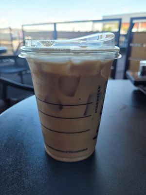 Oat Iced Latte at Starbucks Coffee in Broughton
