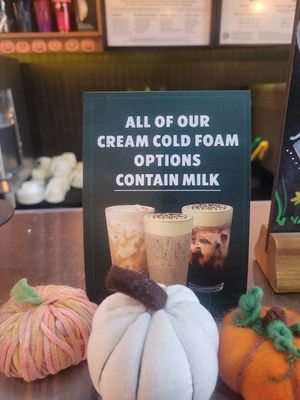 Notice at Starbucks Coffee in Broughton