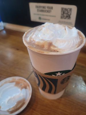 Almond Mocha with Soya Cream at Starbucks Coffee in Broughton