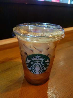 Iced Brown Sugar Oat Shaken Espresso. at Starbucks Coffee in Broughton