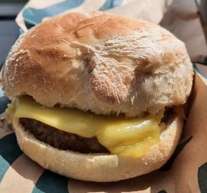 Beyond Breakfast Sandwich - basically a kind of cheeseburger, quite nice. at Starbucks Coffee in Broughton