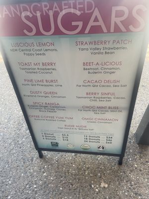 The flavours available   at The OMG! Shop in Cairns