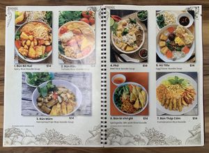 menu 1  at Tinh Lac Quan in Inala