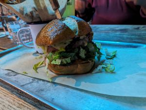 Plant based cheese burger #Veganuary at BrewDog in Las Vegas