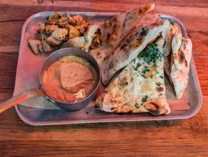 Roasted pepper and artichoke hummus at BrewDog in Las Vegas