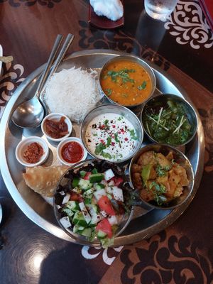 Vegetarian plate at Mughal in Kyoto