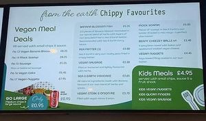 Vegan Meal Deals Menu at Sea and Earth - Leek in Leek