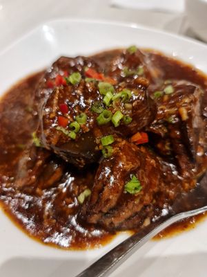 Eggplant with Omnimeat ~ 9/12/21 at Whole Earth 环界蔬食 in Central Singapore