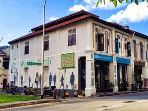 From Tanjong Pagar MRT Exit A at Whole Earth 环界蔬食 in Central Singapore