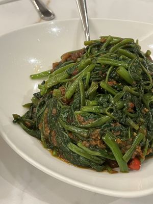 Morning glory  at Whole Earth 环界蔬食 in Central Singapore