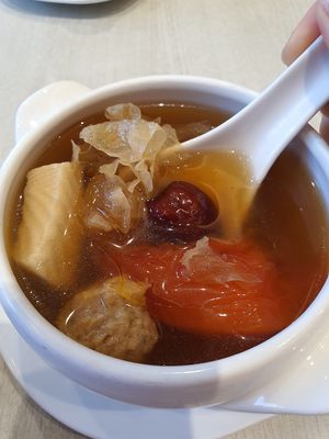 Herbal beauty soup at Whole Earth 环界蔬食 in Central Singapore