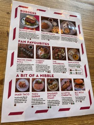 Food menu  at Mood Cafe in London