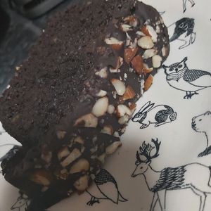 Chocolate hazelnut cake at Mood Cafe in London