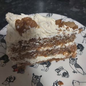 Carrot cake at Mood Cafe in London