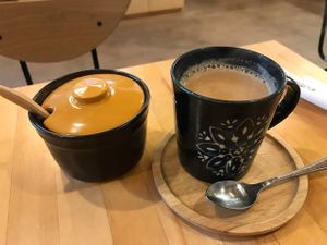 Spicy chai (vegan milk) at Shojin Cafe Foi - Wakayama Station in Wakayama