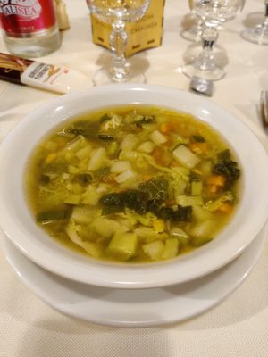 Vegetable soup at Trattoria Da Bertin in Marostica