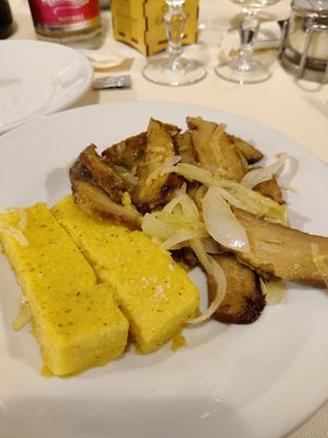 Seitan alla veneziana at Trattoria Da Bertin in Marostica