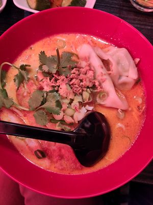 Laksa noodle soup at Kampong Express in Rotterdam