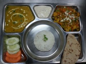 vegetarian thali... very Indian.. very authentic served in Coriander at Coriander in Phnom Penh