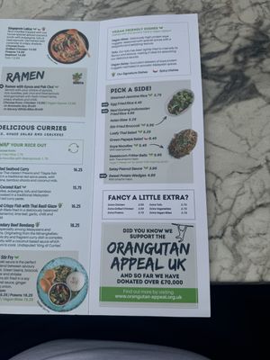 Menu 3 as of May 2024  at Banana Tree in Birmingham