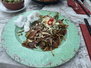 Blackened Monks noodles  at Banana Tree in Birmingham