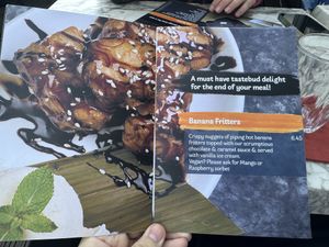 Desert menu as of May 2024  at Banana Tree in Birmingham