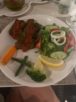 Stuffed vineleaves at Paulas Restaurant in Ayia Napa