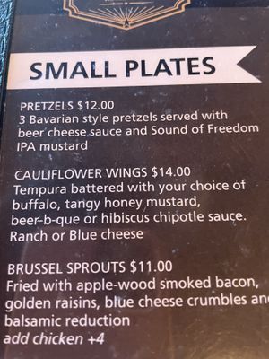 Menu  at State 48 Brewery in Surprise