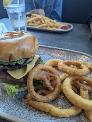 Burger at One Eyed Jack in Kingston