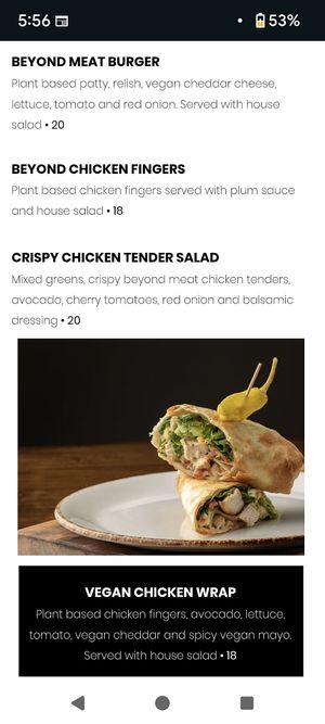 Online menu at One Eyed Jack in Kingston