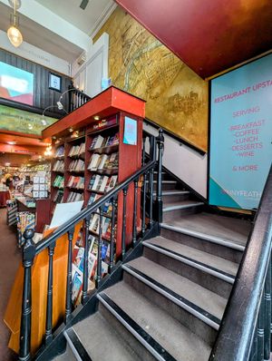 Above a bookshop at Pennyfeather Cafe in Kilkenny