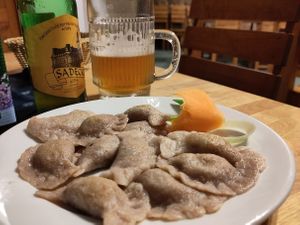 vegan gardener's pierogis at Restauracja Ratuszowa in Nowy Sacz
