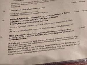 vegan gardener's pierogis at Restauracja Ratuszowa in Nowy Sacz